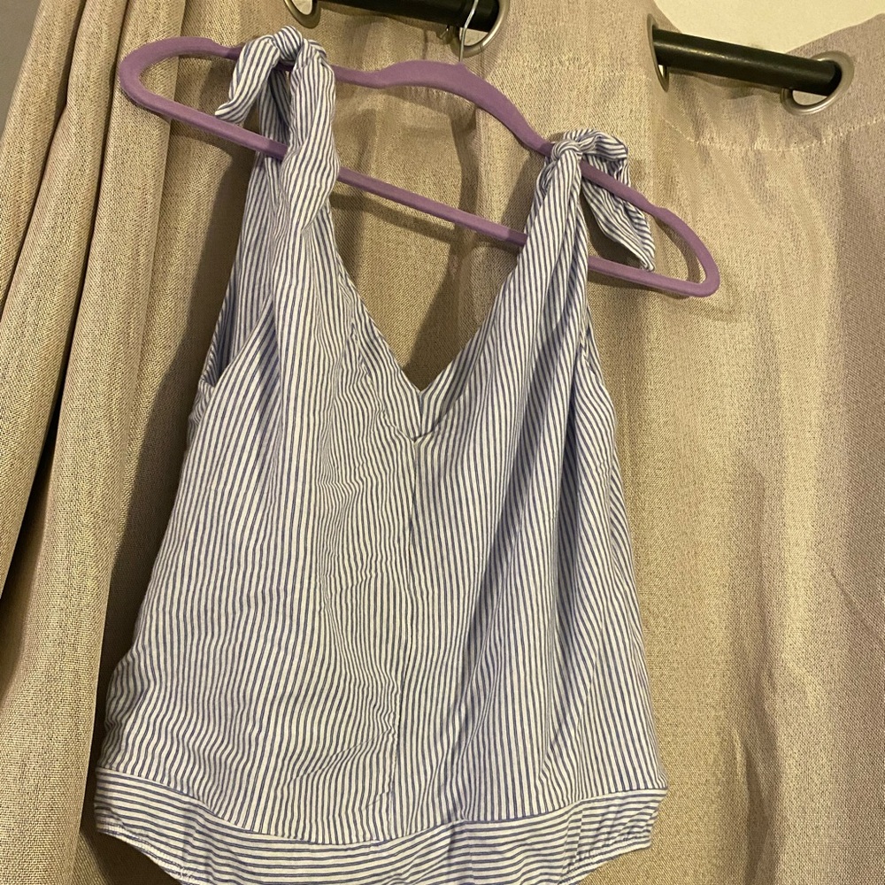 Blue and white 100% cotton Zara bodysuit